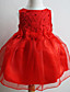  A-line Jewel Knee-length Satin Cotton With Appliques Flower Girl Dress