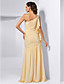  Sheath/ Column One Shoulder Floor-length Chiffon Evening Dress