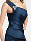  Trumpet/ Mermaid One Shoulder Floor-length Satin Bridesmaid Dress