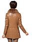  Dekbedden Gevuld met lange mouwen Rabbit Fur Collar Huwelijk / Office Lambskin Leather Coat (Meer kleuren)