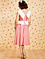  TS Vintage Sleeveless Lapel Swing Dress