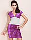  ts vestido de púrpura y gris de terciopelo vendimia