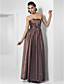  A-line Strapless Floor-length Taffeta Evening Dress
