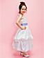  A-line Square Ankle-length Taffeta Flower Girl Dress