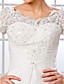  Ball Gown Off-the-shoulder Chapel Train Organza Wedding Dress