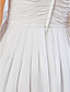  Sheath/ Column One Shoulder Floor-length Chiffon Wedding Dress