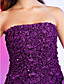  A-line Strapless Short/Mini Satin Cocktail Dress With Pick-up Skirt And Bow