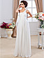  Sheath/ Column One Shoulder Floor-length Chiffon Wedding Dress