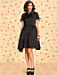  ts Vintage 1950 streep kraag swing jurk