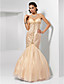  Trumpet/Mermaid Spaghetti Straps Sweetheart Floor-length Tulle Evening Dress