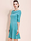  TS Folded Collar 3/4 Sleeve Dress (More Colors)