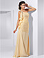  Sheath/ Column One Shoulder Floor-length Chiffon Evening Dress