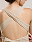  trompeta / sirena v-cuello tribunal tren y encaje vestido de gasa de la boda