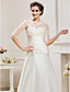  A-Line Jewel pavimento-lunghezza abito da sposa in raso