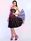 A-line Strapless Knee-length Tulle Dress
