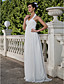  Sheath/ Column Halter Floor-length Chiffon Wedding Dress