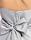  A-line Sweetheart Strapless Knee-length Organza Over Taffeta Organza Bridesmaid Dress