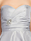  A-line Sweetheart Strapless Knee-length Organza Over Taffeta Organza Bridesmaid Dress