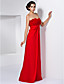  Sheath/Column Sweetheart Floor-length Chiffon Evening Dress