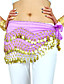  Dancewear Chiffon With 128 Copper Coins Belly Dance Hip Scarf for Ladies More Colors