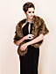  Elegant Long-Haired Faux Fox Fur Party / Evening Shawl / Wrap