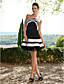  Ball Gown One Shoulder Short/Mini Satin Cocktail Party Dress