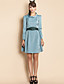  TS VINTAGE Beads Belted Long Sleeve Dress