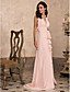  Mantel / Spalte Halfter Sweep / Pinsel Zug Chiffon Abendkleid