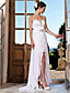  Sheath/Column Sweetheart Asymmetrical Chiffon Evening Dress With Removable Train