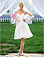  A-line Sweetheart Knee-length Organza Wedding Dress