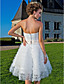  Ball Gown Sweetheart Knee-length Tulle Wedding Dress