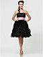  A-line Knee-length Organza Bridesmaid Dress With Ruffles