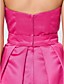 A-line Sweetheart Knee-length Satin Bridesmaid Dress With Flower(s)