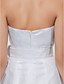 A-line Sweetheart Knee-length Satin And Organza Bridesmaid Dress