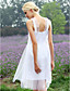  A-line Scoop Knee-length Tulle Wedding Dress