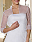  Gorgeous Organza 3/4-Length Sleeve Wedding Jackets/Wraps (More Colors)