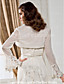  Elegant Long Sleeves Organza and Lace Bridal Jacket/ Wedding Wrap