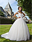  Ball Gown Sweetheart Chapel Train Tulle Wedding Dress