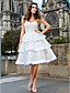  Ball Gown Sweetheart Knee-length Organza Wedding Dress