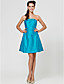  A-line Strapless Knee-length Taffeta Bridesmaid Dress