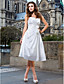  A-line Strapless Knee-length Taffeta Wedding Dress