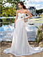  Sheath/Column Sweetheart Court Train Chiffon Wedding Dress