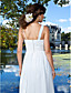  Sheath/Column Straps Floor-length Chiffon Wedding Dress