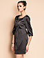  TS Beads Round Neck Half Sleeve Trench Coat
