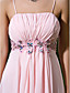  Sheath/Column Spaghetti Straps Asymmetrical Chiffon Evening Dress