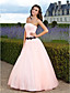  baljurk strapless vloer-length tule avondjurk