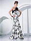  Trumpet/Mermaid One Shoulder Floor-length Taffeta Evening Dress