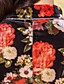  TS VINTAGE Velvet Floral Print Bodycon Chineses Dress