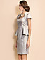  TS Jacquard Lurex Peplum Dress