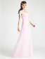  Sheath/ Column Strapless Floor-length Chiffon Bridesmaid/ Wedding Party Dress With A Wrap
